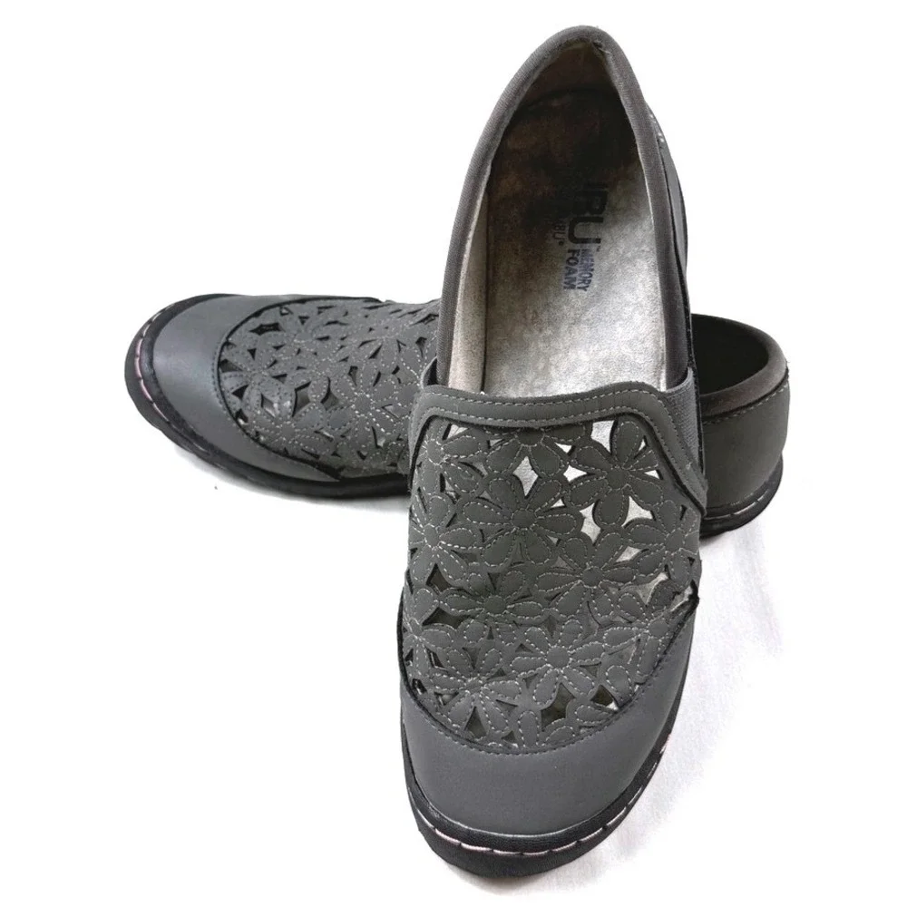 Women's JBU‎ Wildflower MEMORY FOAM BY Jambu Slip On Gray 7.5 M